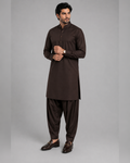Dark Brown Shalwar Kameez