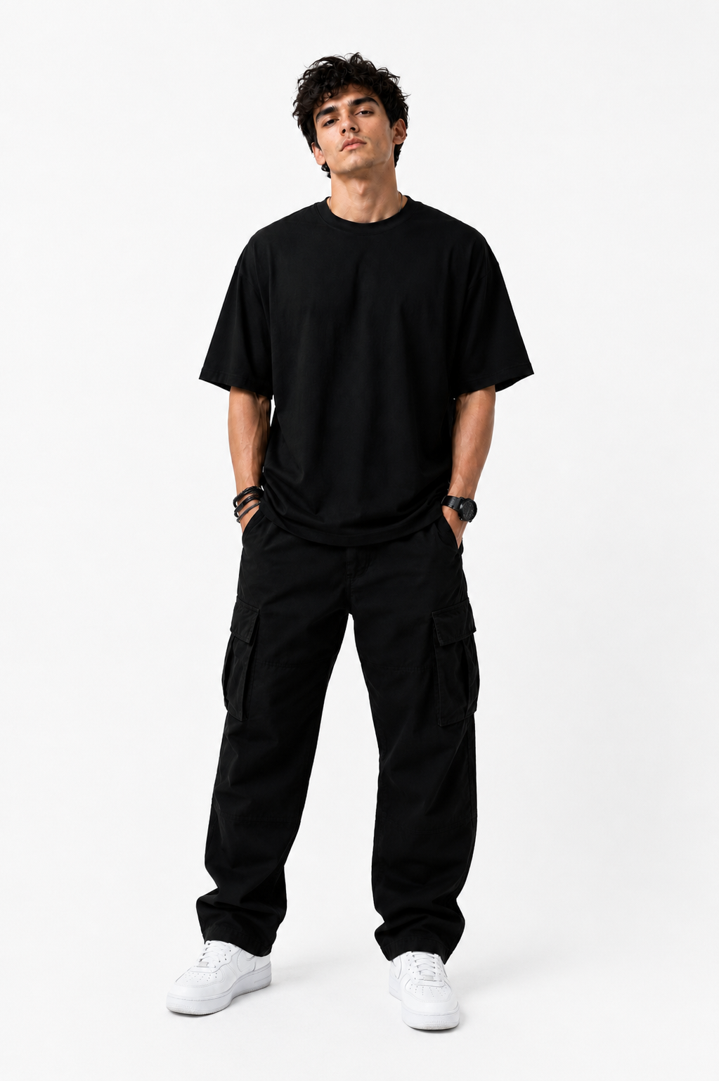 Black Drop Shoulder T-Shirt