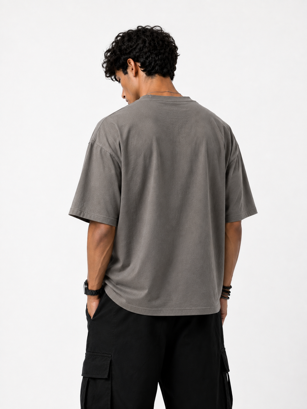 Grey Drop Shoulders T-Shirt