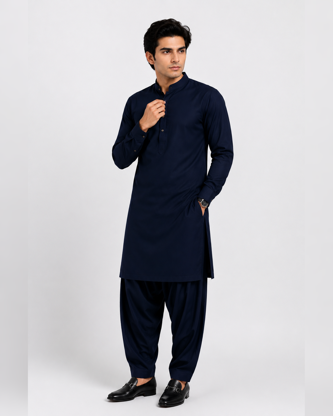 Navy Blue Shalwar Kameez